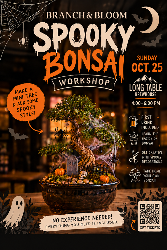 Bonsai & Beer at Long Table Brewhouse-Denver Oct. 25th